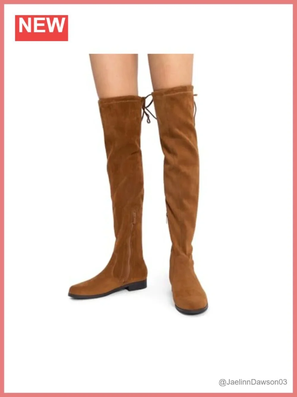 Thigh High Block Heel Boots Stretchy Over the Knee Side Zip